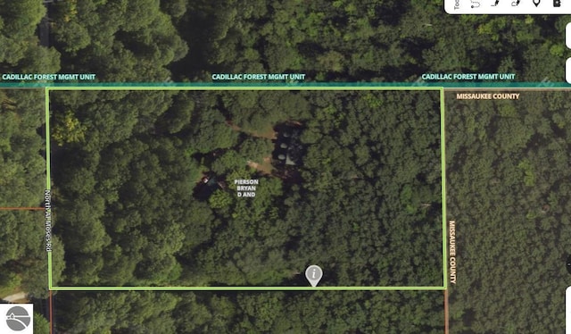 1470 N Al Moses Rd, Lake City, MI 49651 - map / location with property boundaries highlighted