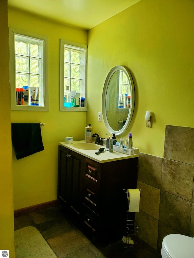 1148 Horseshoe Dr, Alger, MI 48610 - half bathroom with vanity, plenty of natural light, and toilet
