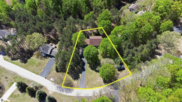 12149 Cabin Ln, Rapid City, MI 49676 - aerial overview of property's location with property boundaries highlighted