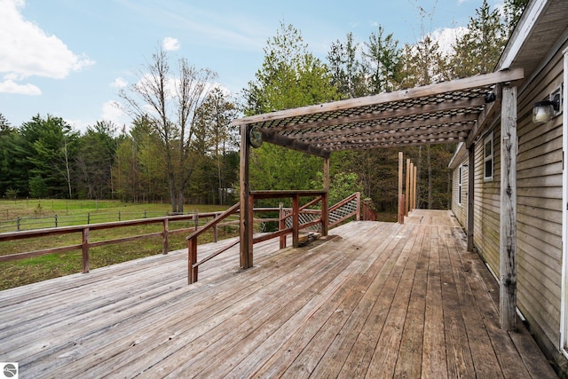 11567 Lake Valley Rd, Kalkaska, MI 49646 - deck with a pergola