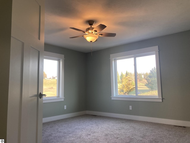 9296 S Flaska Dr Unit 14, Cedar, MI 49621 - unfurnished room with light colored carpet, baseboards, and a ceiling fan