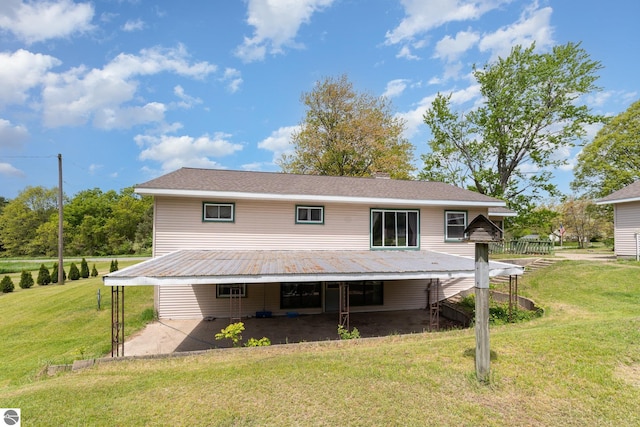 6770 N Crystal, Vestaburg, MI 48891 - rear view of property featuring a lawn and a patio