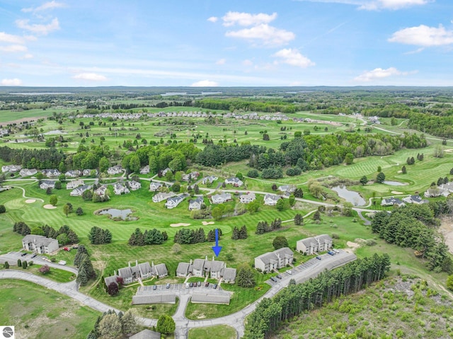 2683 Green Meadows Dr Unit 10, Traverse City, MI 49685 - aerial view of property and surrounding area with a local golf course