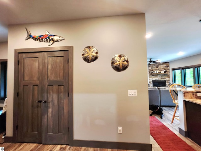6238 E Gallivan Rd, Cedar, MI 49621 - corridor with wood finished floors