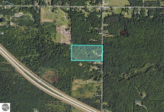 4809 N Alamando Rd, Coleman, MI 48618 - map of property location with property parcel outlined