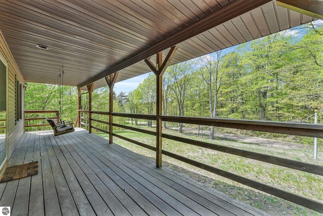 2460 E 26th Rd, Cadillac, MI 49601 - view of wooden terrace