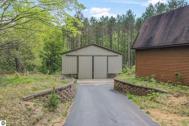 2460 E 26th Rd, Cadillac, MI 49601 - view of outbuilding with a forest view