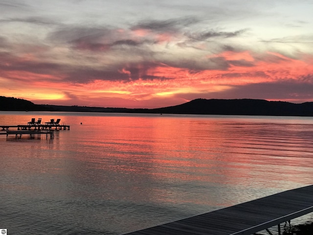 5434 W Macfarlane Rd, Glen Arbor, MI 49636 - water view featuring a mountain backdrop