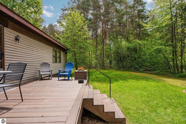 1912 Rosenburg Rd, Kalkaska, MI 49646 - deck with a yard
