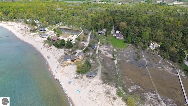 11896 Cabana Shores Rd, Williamsburg, MI 49690 - aerial overview of property's location featuring a large body of water and a forest
