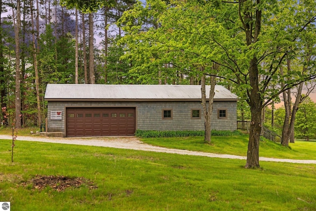 6675 Walker St, Benzonia, MI 49616 - view of garage