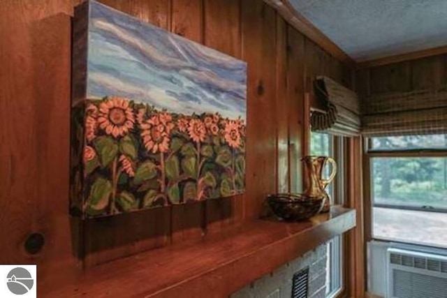 2401 J Maddy Pkwy, Interlochen, MI 49643 - detailed view of wooden walls and cooling unit
