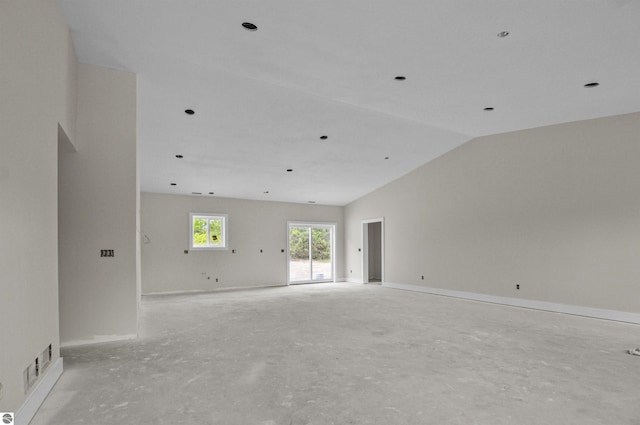 11285 Lakeshore Dr, Buckley, MI 49620 - unfurnished room with vaulted ceiling