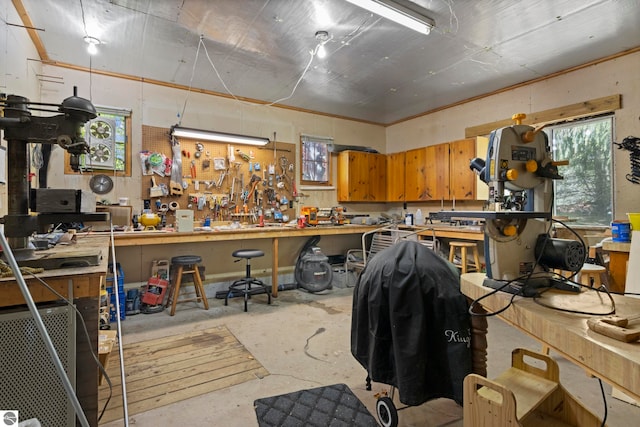906 Michigan Ave, Frankfort, MI 49635 - kitchen featuring unfinished concrete floors