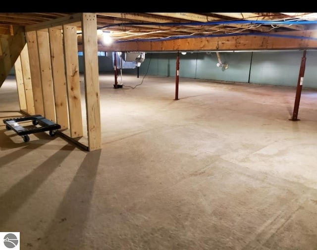 6313 E 34 1/2 Rd, Cadillac, MI 49601 - view of unfinished below grade area