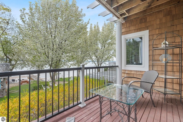 6853 S W Bay Shore Dr, Traverse City, MI 49684 - view of wooden deck