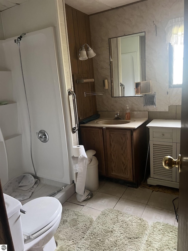 8713 Kingsley Rd, Kingsley, MI 49649 - full bath with a shower stall, vanity, and toilet