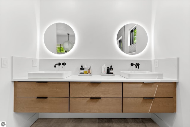 6848 S Carol Ann Dr, Traverse City, MI 49684 - full bathroom with double vanity