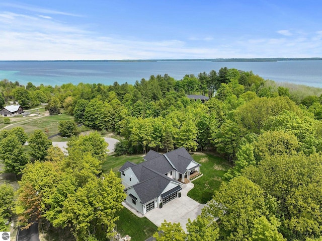 6848 S Carol Ann Dr, Traverse City, MI 49684 - view from above of property featuring a nearby body of water