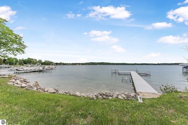 7510 Crystal Dr, Beulah, MI 49616 - dock area featuring a water view