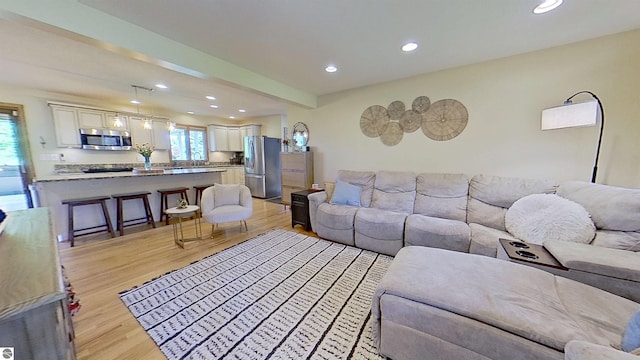 2152 Cornerstone Dr, Mount Pleasant, MI 48858 - living area with recessed lighting and light wood-style flooring