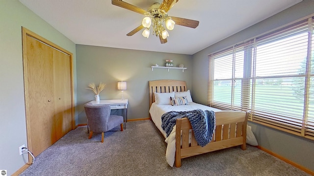 2152 Cornerstone Dr, Mount Pleasant, MI 48858 - bedroom with a closet, carpet floors, and baseboards