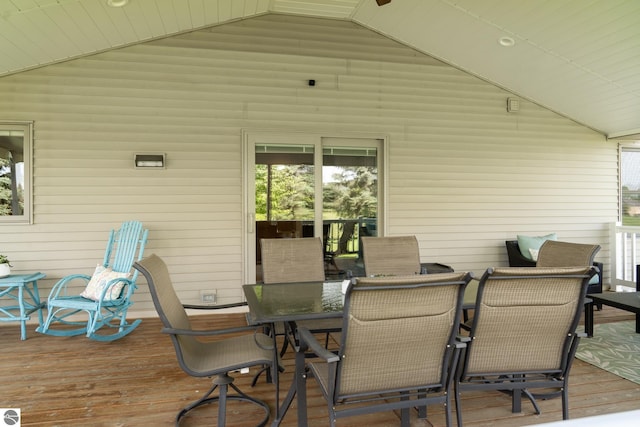 2152 Cornerstone Dr, Mount Pleasant, MI 48858 - deck featuring outdoor dining area