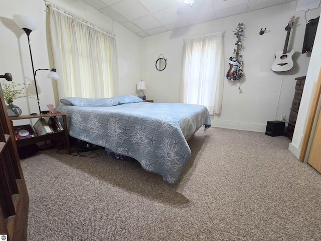 820 Wallace St, Cadillac, MI 49601 - carpeted bedroom featuring a paneled ceiling and baseboards