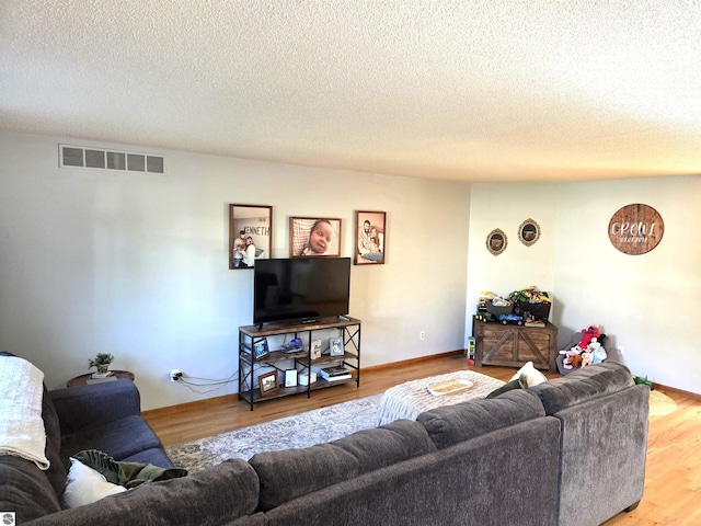 902 S Crapo St, Mount Pleasant, MI 48858 - living area with wood finished floors, a textured ceiling, and baseboards