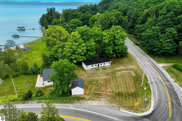 8489 S Glen Lake Rd, Glen Arbor, MI 49636 - aerial view of a nearby body of water