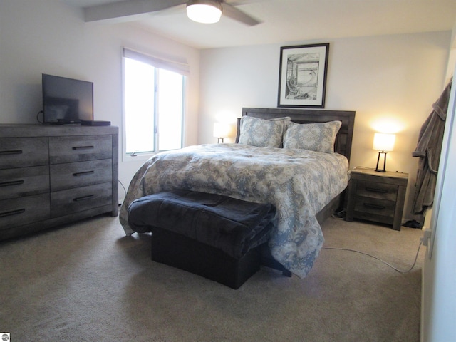 2011 Douglas Dr, Tawas City, MI 48763 - bedroom featuring carpet flooring and ceiling fan