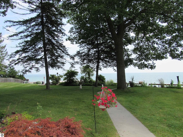 2011 Douglas Dr, Tawas City, MI 48763 - view of yard featuring a water view