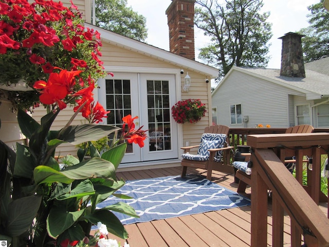 2011 Douglas Dr, Tawas City, MI 48763 - deck with french doors