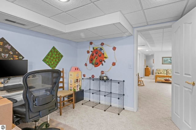 11103 S Ramblewood Dr, Cedar, MI 49621 - carpeted office space featuring a paneled ceiling