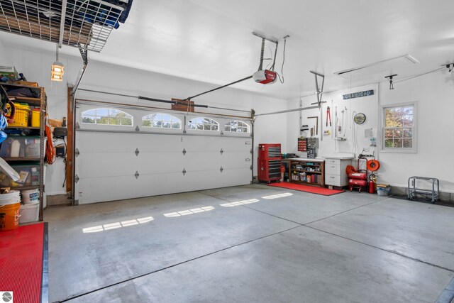 11103 S Ramblewood Dr, Cedar, MI 49621 - garage featuring a garage door opener