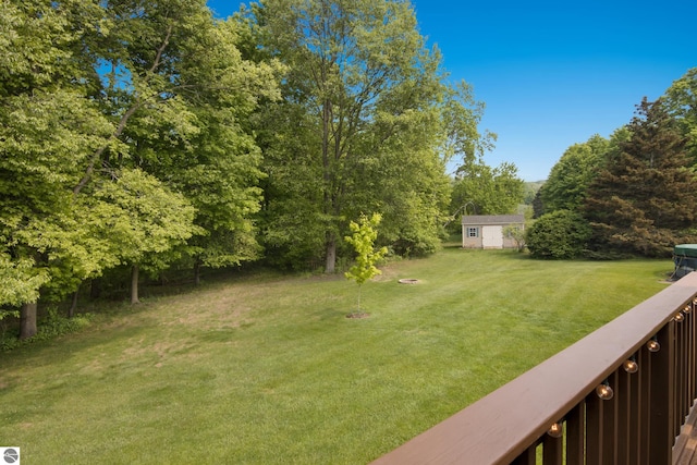 11103 S Ramblewood Dr, Cedar, MI 49621 - view of grassy yard featuring an outbuilding