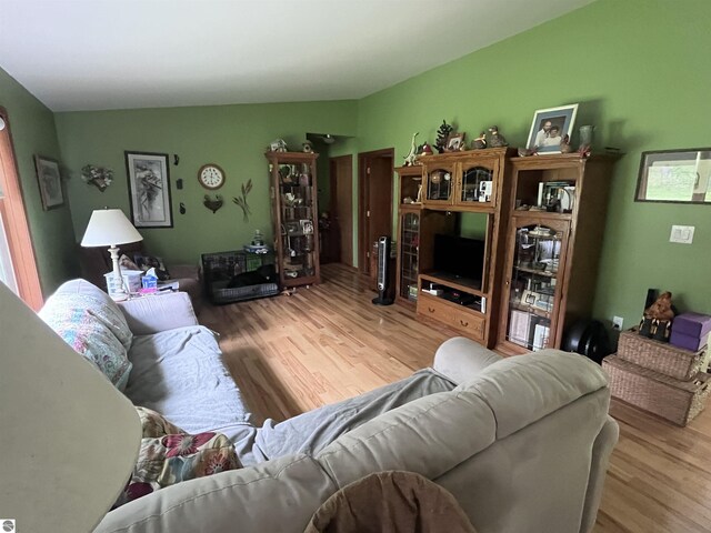 2168 S Lorenz Rd, Tawas City, MI 48763 - living area with wood finished floors