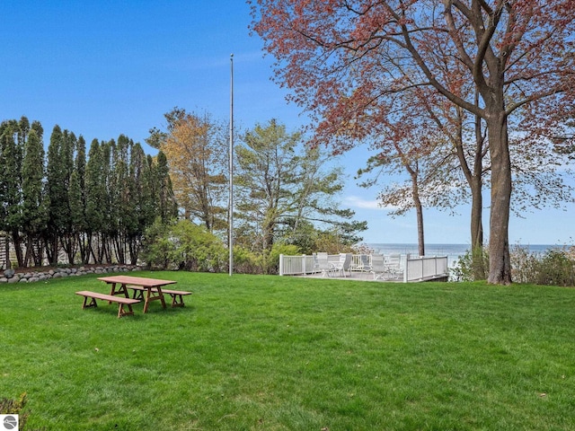 431 Michigan Ave, Charlevoix, MI 49720 - view of grassy yard featuring a water view