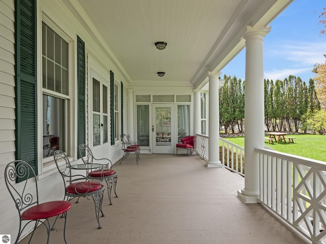 431 Michigan Ave, Charlevoix, MI 49720 - view of covered porch