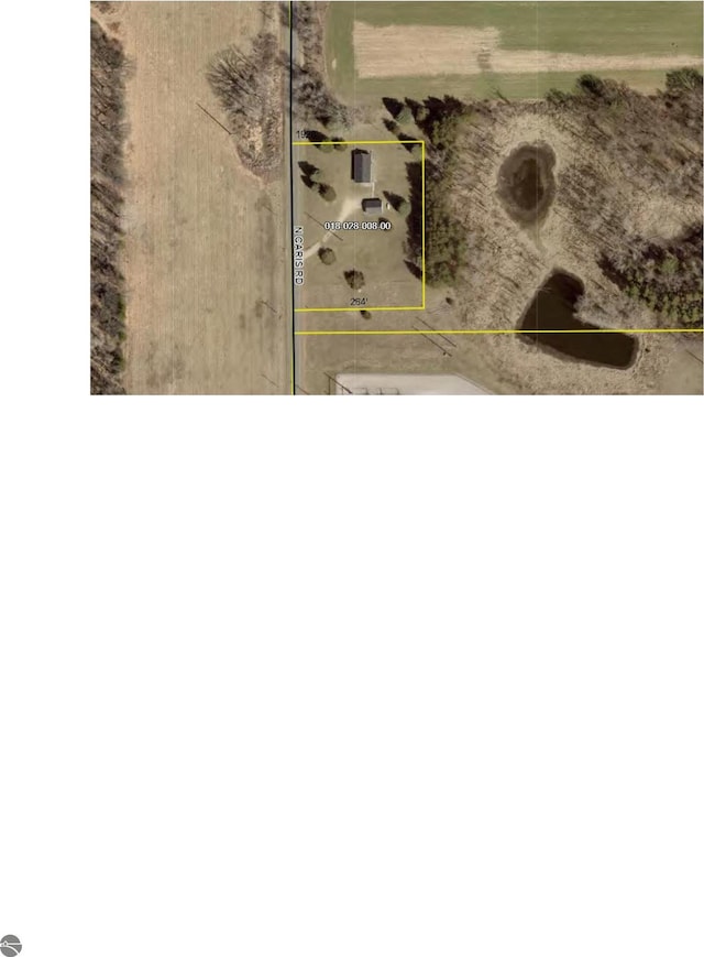 7700 N Caris Rd, Vestaburg, MI 48891 - map / location with property boundaries highlighted