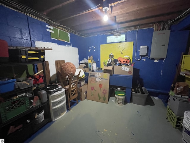 906 Vassar St, Alma, MI 48801 - below grade area featuring electric panel