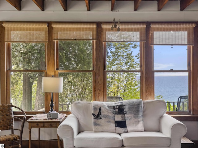 1884 Beech Rd, Frankfort, MI 49635 - living area with a water view
