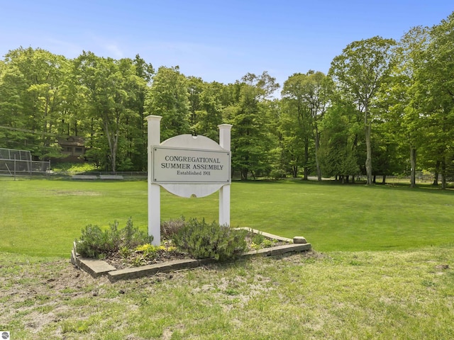 1884 Beech Rd, Frankfort, MI 49635 - community / neighborhood sign featuring a yard