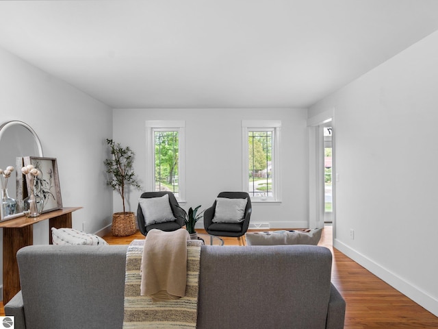 107 Hillcrest Ct, Traverse City, MI 49684 - living area featuring wood finished floors and baseboards