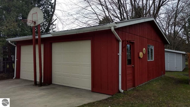 205 Fannie St, Au Gres, MI 48703 - view of detached garage