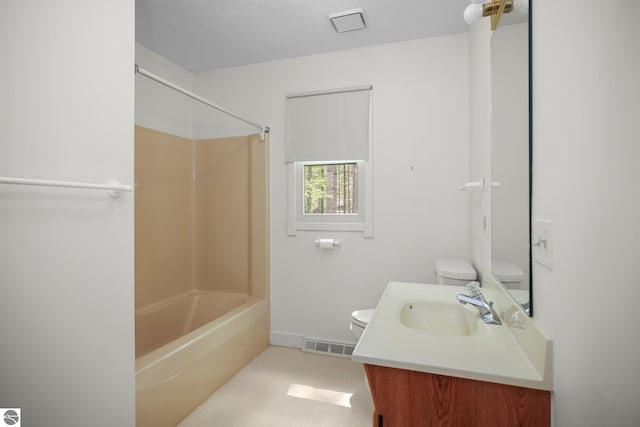 1631 Melody Ln, Interlochen, MI 49643 - full bathroom with toilet, vanity, and shower / tub combination