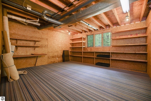 1631 Melody Ln, Interlochen, MI 49643 - basement featuring carpet flooring