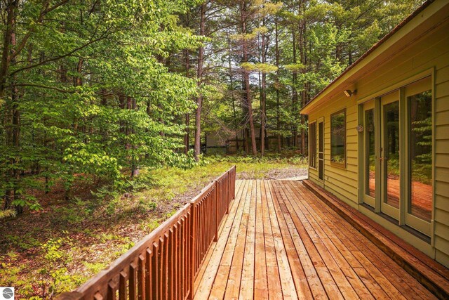 1631 Melody Ln, Interlochen, MI 49643 - view of wooden terrace