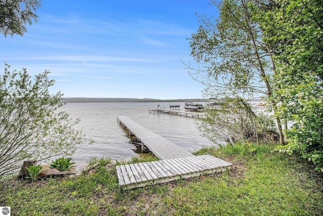 3131 Herron Rd, Frankfort, MI 49635 - dock area featuring a water view
