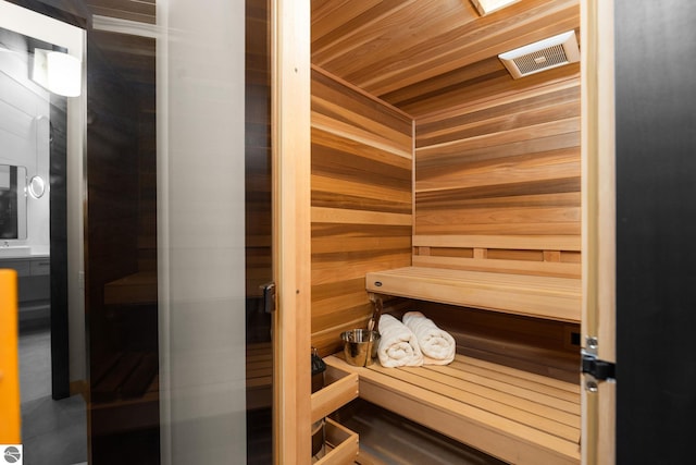 9371 Onominese Trl, Northport, MI 49670 - sauna featuring wood ceiling